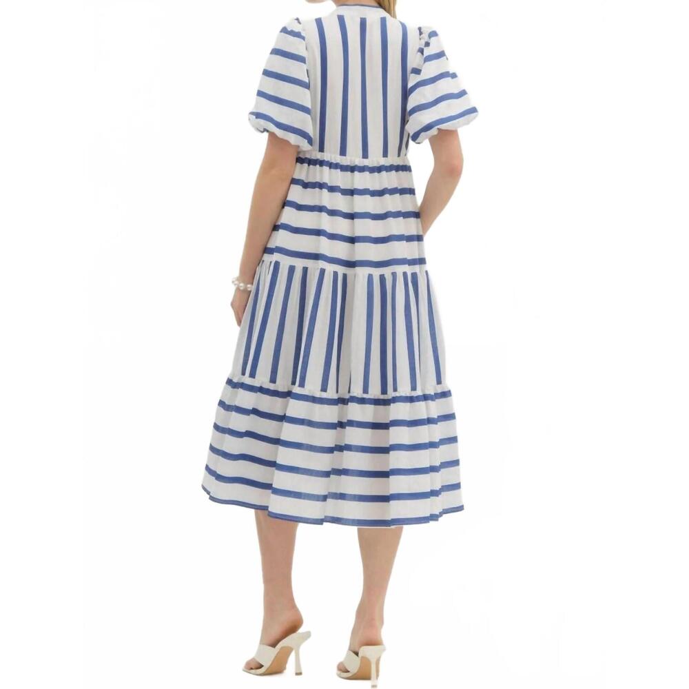 NEW ENTRO nautical dreams dress in navy/white - Picture 4 of 4